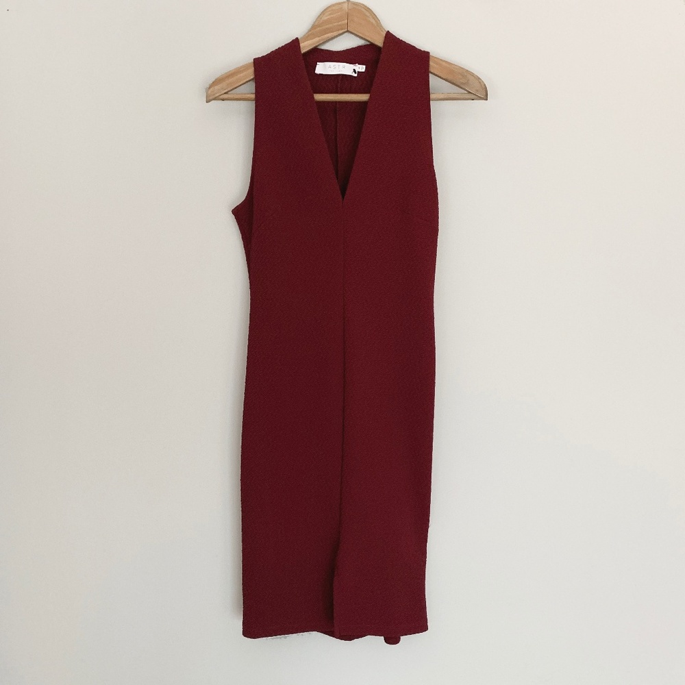 Nordstrom ASTR Deep Red Dress with Front Slit - M